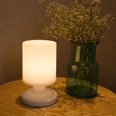 China PE Material Portable Bedside Table Lamps Bedroom Decorative And Rechargeable LED for sale