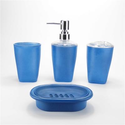 China Sustainable Wholesale High Quality Luxury Luxury Bathroom Set Plastic Bathroom Accessories Set for sale