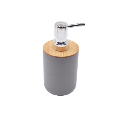 China Foam Soap Dispenser Bathroom Household Cleaning Tools Accessories Wholesale Gray Bamboo Soap Dispenser Modern Style for sale