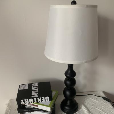 China Modern Resin Material Base Resin Material Base Resin Table Lamp European USB Rechargeable Modern Hotel Bedside Table Lamp With Plastic Pole for sale