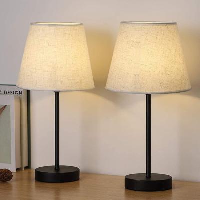 China Popular fabric lamp products bedroom bedside table lamp fabric lampshade meteor rain lamp USB table lamp for sale