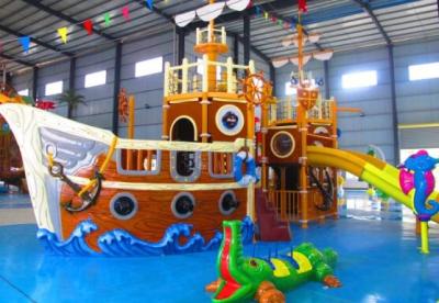 China Water Park Play Equipment / Outdoor Amusement Park Pirate Small Water Slide for sale