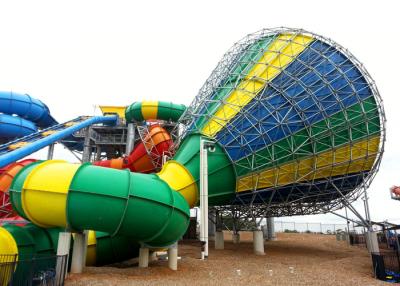 China Colorful Water Park Equipment Center Parcs Woburn Water Slides Steel Structure for sale