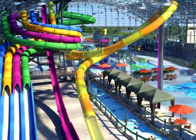 China Multi Color Spiral Water Slide With Attractive Commercial Rafting Slide for sale