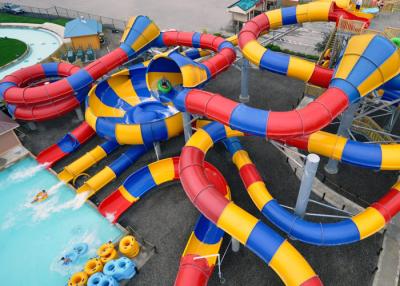 China Big Splash Dual Water Slide 15 - 20 M Platform Height 400 Riders / H Capacity for sale