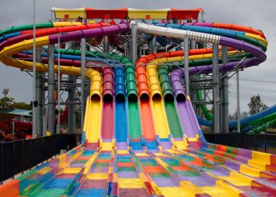 China Holiday Village Amusement Big Long Pool Slide Water Park Playground 22 Meters High for sale