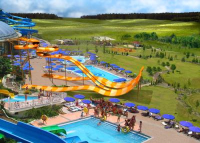 China Fiberglass Boomerango Water Slide Commercial Water Park Equipment UV Resistant for sale