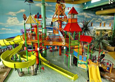 China Aqua Fun Park Commercial Playground Equipment With Fiberglass Material for sale