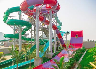 China Large Water Park Slide Equipment , Boomerang Water Slide Fiberglass Material for sale