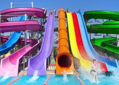 China Outdoor Fiberglass Steel Pipe Tornado Water Slides For Summer Holiday for sale