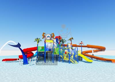 China FRP Material Outdoor Water Park Equipment With Custom Construction Area for sale