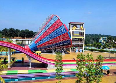 China Super Tornado Slide And Trumpet Slides Pool Slide For Water Park Equipment For Sale for sale