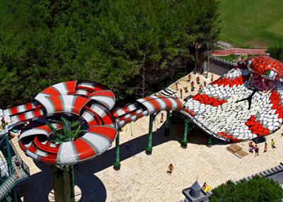 China Giant Aqua Play Snake Style Amusement Park Slides High Temperature Resistance for sale