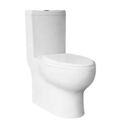 China Sanitary Ware New Product Double-Flow White Color Public Bathroom One Piece Toilet for sale