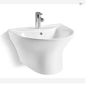 China White Bathroom Modern Hanging Ceramic Wall Basin Modern New Arrival for sale