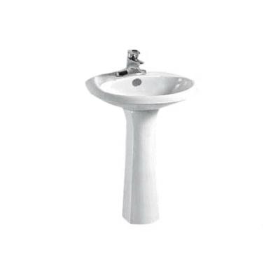 China Modern classic cheap price ceramic pedestal washbasin for bathroom for sale