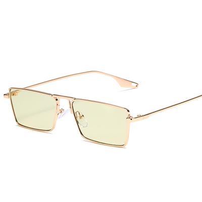 China 191953 New Fashion Sunglasses Square Glass Metal Men's and Women's Sunglasses 2021 for sale