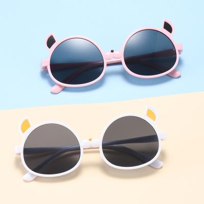 China New Fashion Children's Eyewear 18827 Fashion Sunglasses KADIMA Cute Cat Ear Sunglasses UV400 Sunglasses for sale