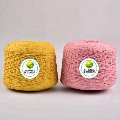 China Eco Friendly Recycled Polyester Cotton Art Threads Weaving Pink Thread 3/2 For Weaving for sale