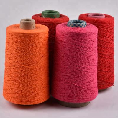 China Custom Price NE24/1 High Quality Cheap Cotton Recycled Colorful Weaving Yarn for sale