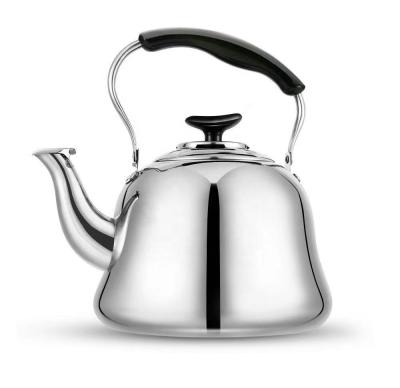 China Minimalist stainless steel tea kettle with large whistle 1L 1.5L for sale