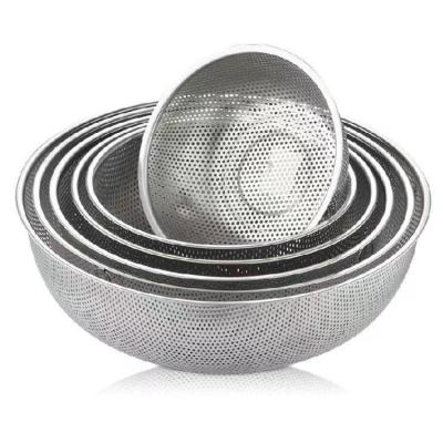 China Sustainable stainless steel colander, sieve, sieve, fruit bowl for sale