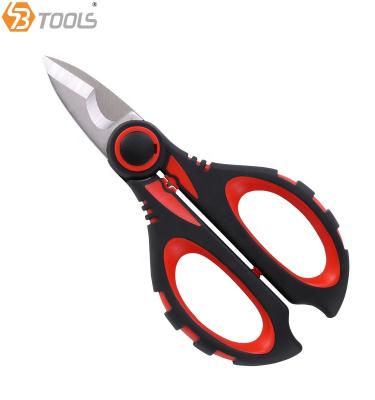 China Heavy Duty Cable / Wire Scissors SBTools Electrician Scissors For Wire / Cable Stripping Cutting for sale