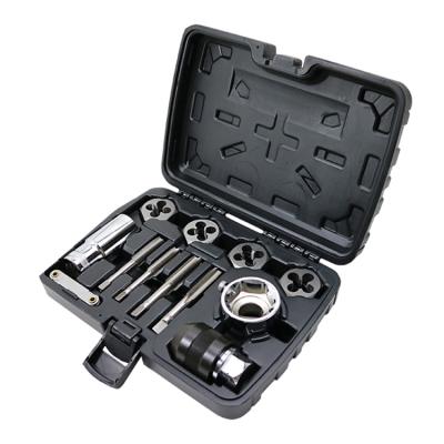 China Loosening / Fastening Nuts Cr-v sk5 12 Pcs Carbon Steel Roll Stud Cleaning Tap And Die Set for sale