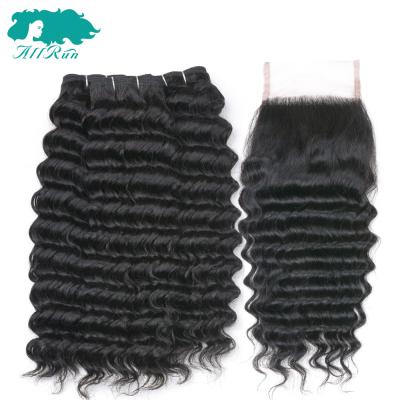 China Factory Price Good Quality Soft Wholesale Raw Cuticle Aligned Weave Hair Extension Deep Wave , 100% Virgin Hair for sale