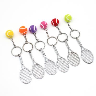 China Creative Mini Crafts Pendant Cartoon Tennis Factory New RTS Metal Gift Key Chain for sale