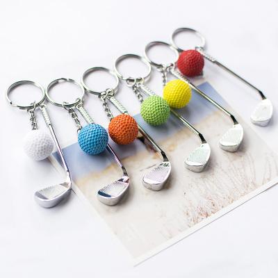 China Creative Mini Crafts Pendant Cartoon Golf Factory New RTS Metal Gift Key Chain for sale