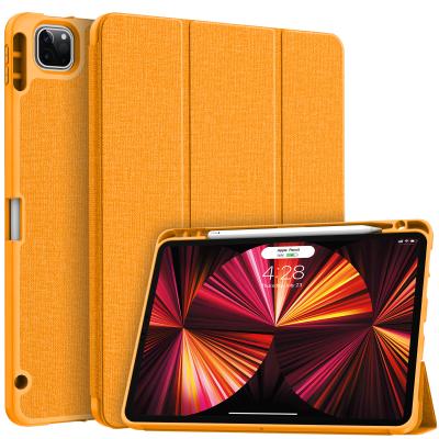 China For iPad Pro 11 Inch PU Leather Covers Flip Stand Pen Slot Tablet Case For iPad Pro, Air 4, Mini 6 for sale