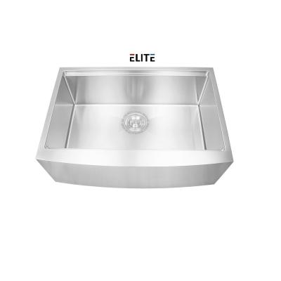 China Without Faucet Factory Direct To Send Durable Handmade Farmhouse Silver Stainless Steel Undermount Single Bowl Sink for sale