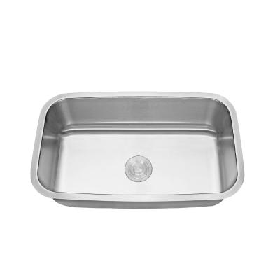 China Without Faucet Standard Single Bowl Kitchen Sink Portable Kitchen Sink Stainless Steel Brushed Undermount Elite Luxury Sink 3 Years Modern for sale