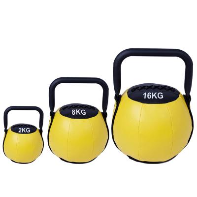 China Durable Soft PVC Sand Kettlebell With Iron Handle For Gym And Women And Men for sale