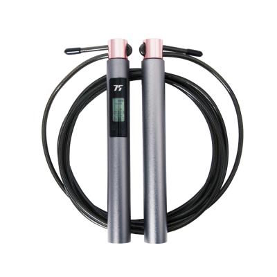 China Fitness Jumping Sports 2021 Wireless Digital LED Smart Jump Rope Counter LED Sports Training Weight Calorie Time Smart Jump Rope With Counter for sale