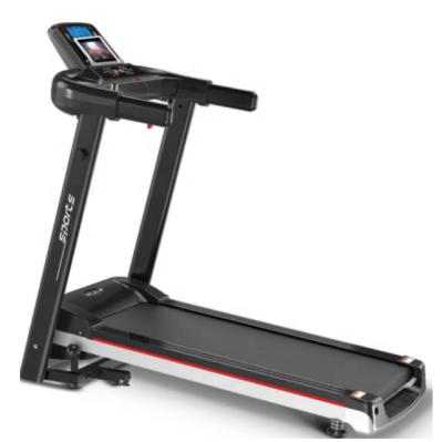 China Home Gym Black Indoor Fitness Equipment Electric Treadmill With LCD Electronic Screen for sale