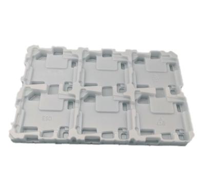 China Wholesale Custom Electronic ESD Blister Clamshell Packing Black Plastic Antistatic Tray for sale