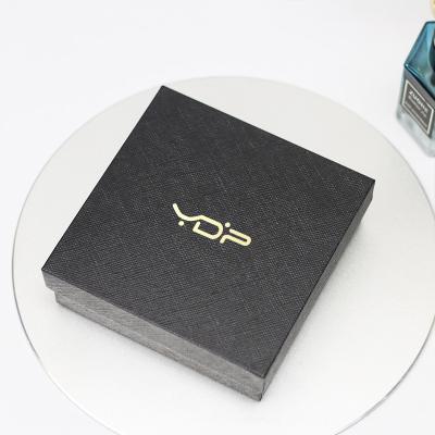 China 100% handmade factory black fancy paper skies and earth cover jewelry box logo bracelet gold stamping gift box with foam insert for sale