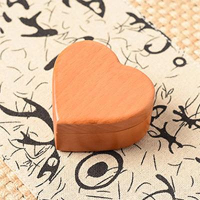 China 100% Handmade Natural Color Jewelry Packaging Gift Wedding Ring Heart Shaped Wooden Boxes With Velvet Inner Finishing for sale