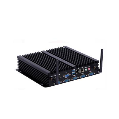 China Customized Aluminum Alloy Barebone PC I7 7500U Industrial Systems 4*LAN 6*COM 1*VGA for sale