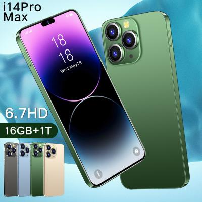 China Cheap Original Original Unlocked 2023 Max Screen 16gb 1tb Android 5g Hd Smart Smartphone Unlocked Price Gaming Newcomer I14 Pro 6.7 Max Cell Phone for sale