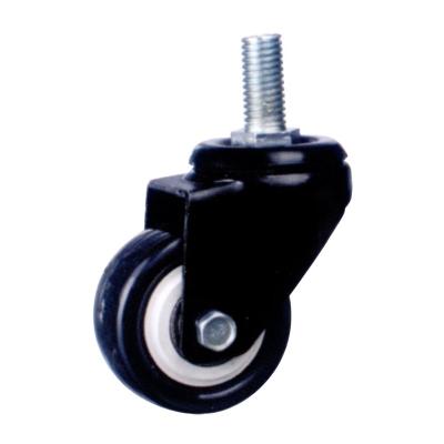 China Factory Sale 1.5in 2in 2.5in Modern 50mm Threaded Stem Swivel Wheel Furniture PVC Caster Without Brake for sale