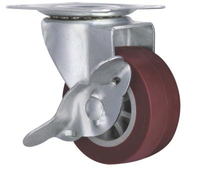 China Other 1 Caster 1.25 1.5 2 2.5 3Inch Red Casters Furniture Casters Polyvinylchloride Material Small Caster Wheels for sale