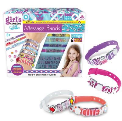 China Playing 2021 Hot Sale Teaching DIY Bracelet Making Kit Jewelry Maker For Kids Girls Favored Birthday Christmas Gifts DIY Craft Kits Toys for sale