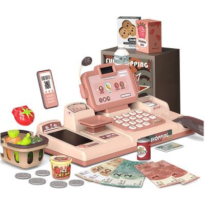 China ABS Plastic Cashier Toys Shopping Pretend Cash Machine Supermarket Cash Register Toy For Kids Children Birthday Christmas Gifts for sale