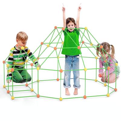 China Building Toy 87 Pcs DIY Fort Builder Fort Building Kit Tent Educational Building Toys for sale