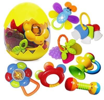 China New Inflatable Rattle Teething Baby Rattle Set Toy Early Educational Toys For Newborn Infant Perfect Gifts for sale