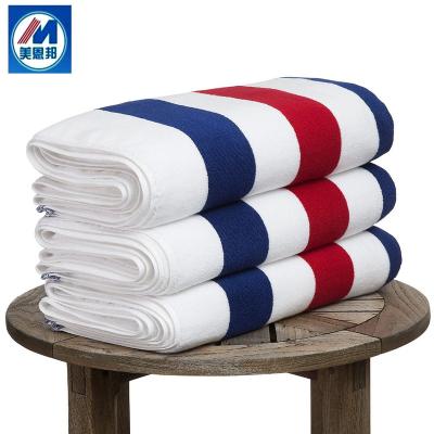 China Wholesale Custom Thick 100% Cotton Thick Beach Towel Large Disposable for sale