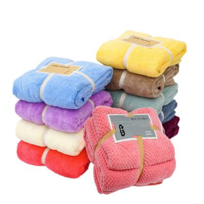 China Super Fiber Wholesale Child Safe Coral Fleece Bath Towel Set Quick Dry for sale